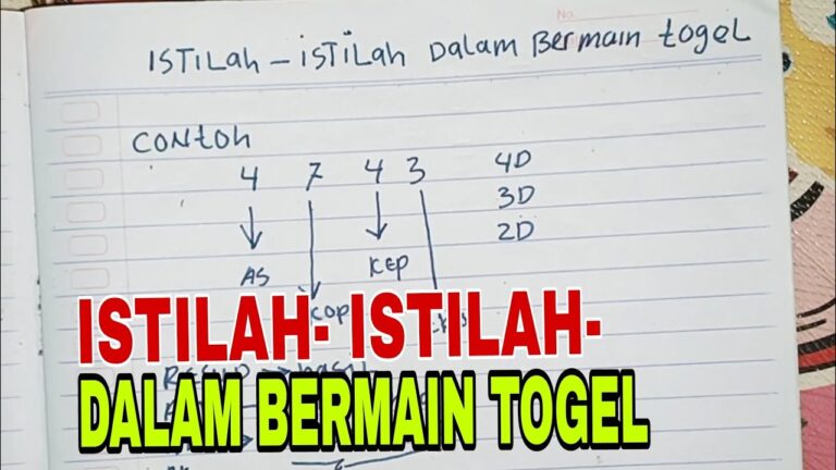 istilah dalam togel online