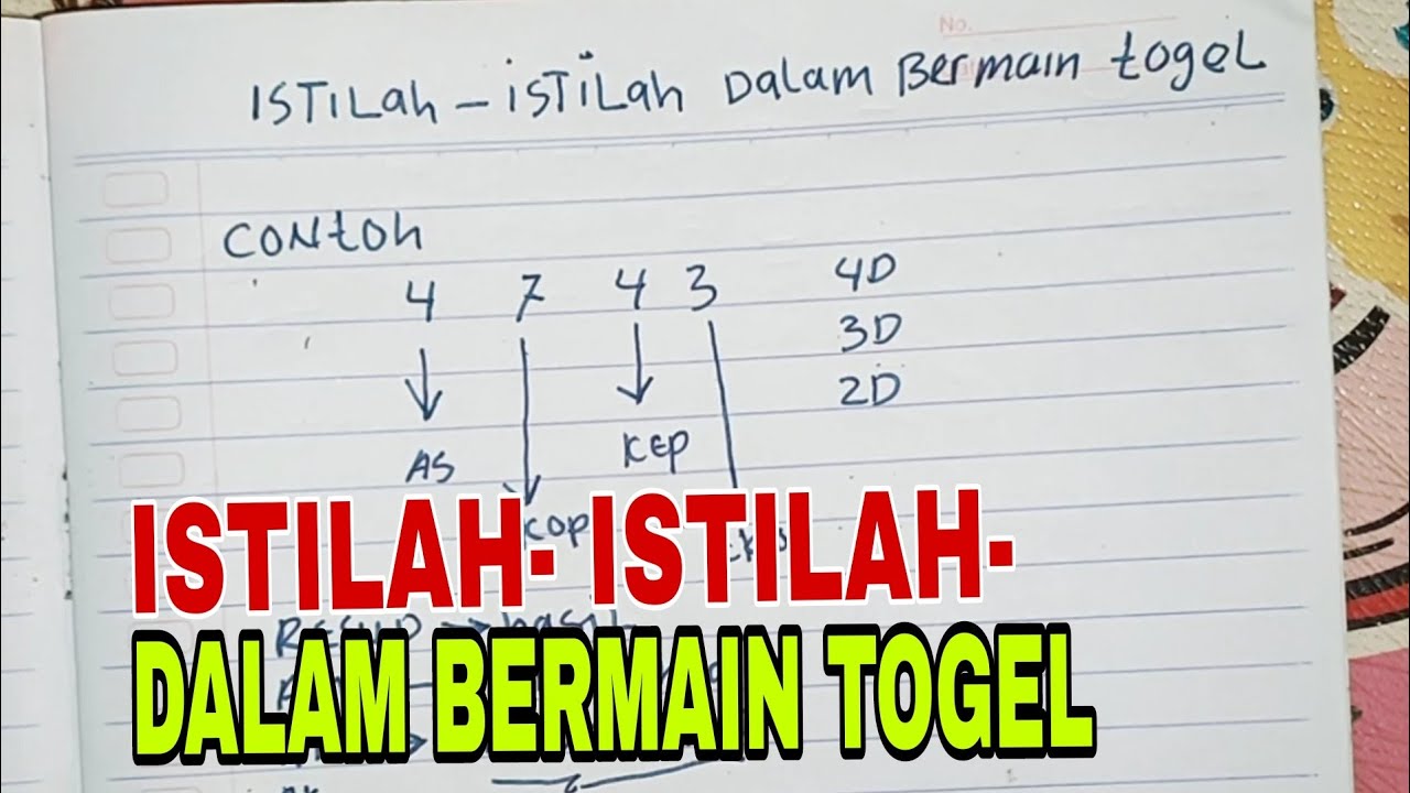 istilah dalam togel online